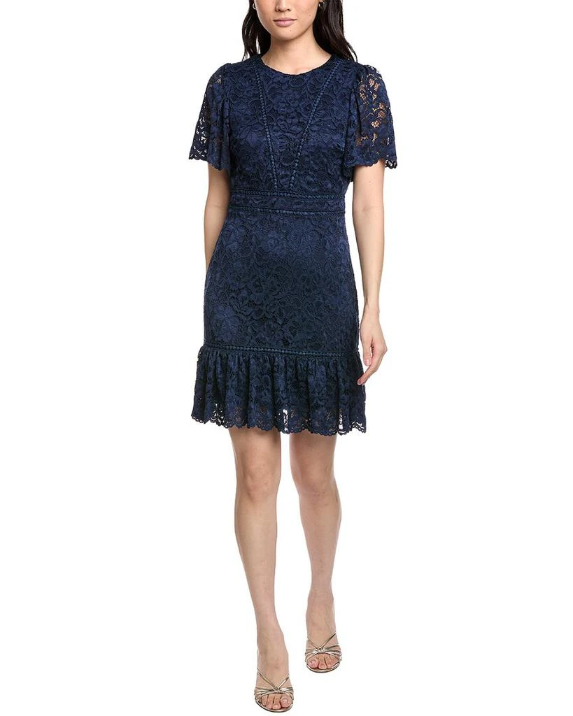 french lace dresses Vintage Empire Waist French Lace Tulle Wedding Dress COLETTE – ieie main image 1