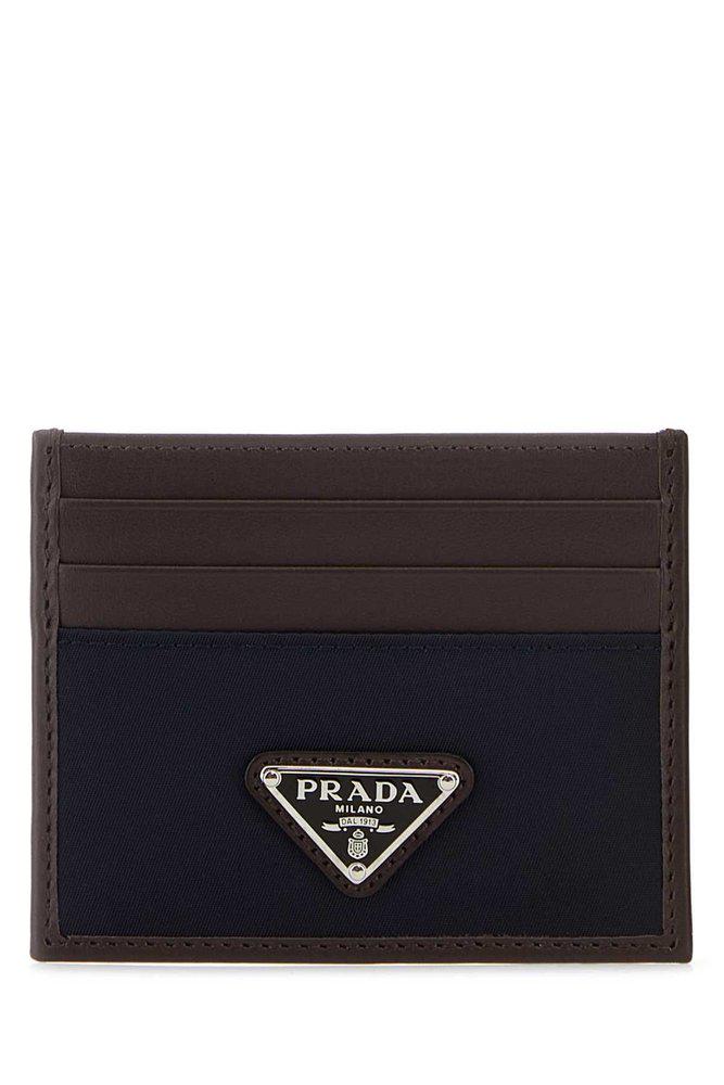 Prada Prada Triangle-Logo Two-Toned Cardholder