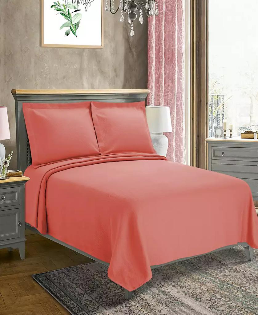 Superior 100% Cotton Diamond Solitaire All-Season 3-Piece Coverlet Set