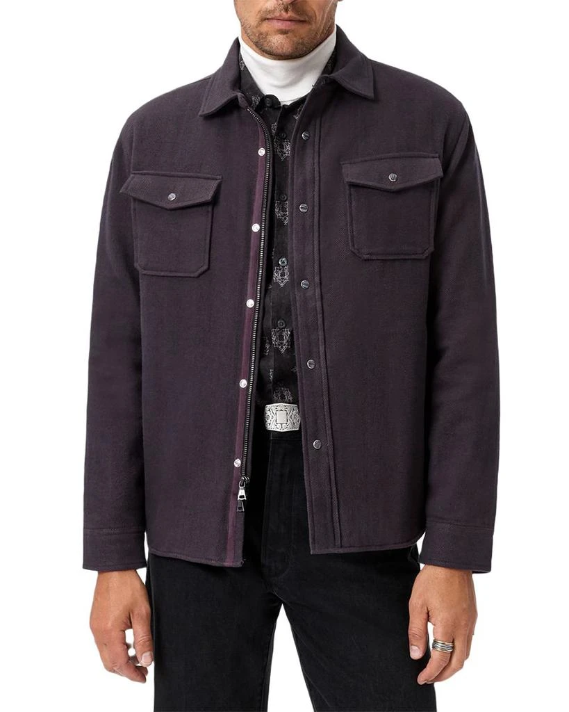 John Varvatos Jameson Herringbone Snap Button Long Sleeve Shirt 3