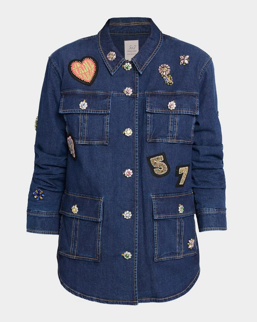 Cinq a Sept Vera Retro Love Denim Jacket
