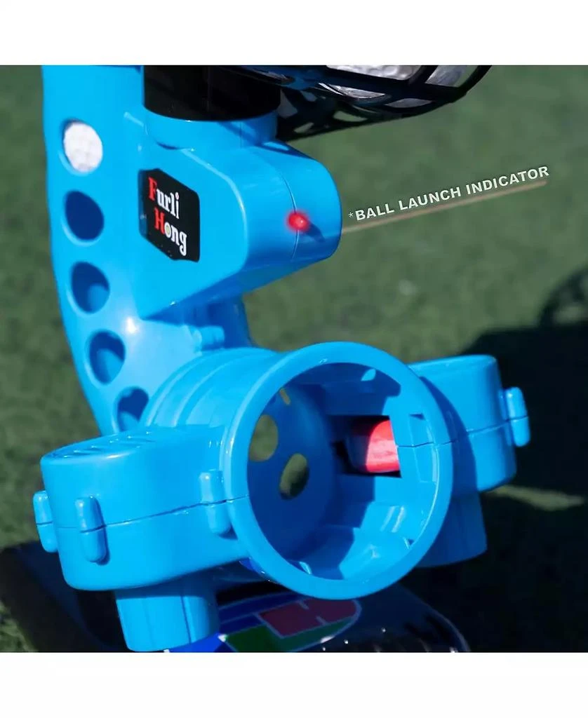 Furlihong Portable Baseball Pitching Machine with Bat and 12 Training Balls Battery Powered with 3 Adjustable Launch Angles for Kids and Beginners 6