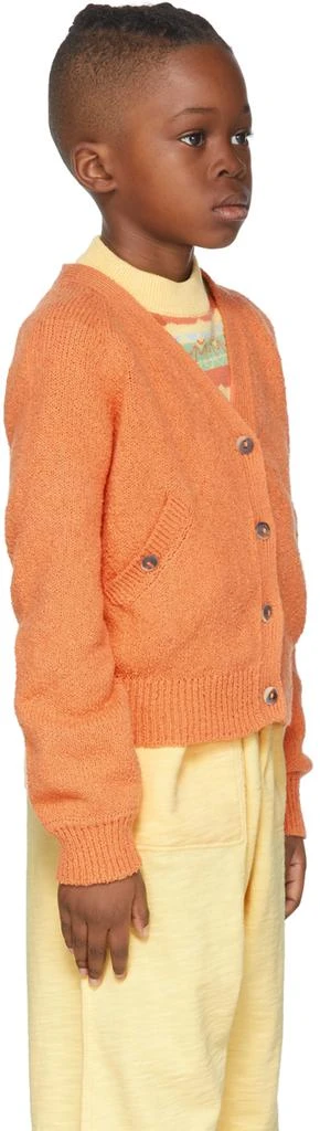 Misha & Puff Kids Orange Bouclé Everyday Cardigan 3