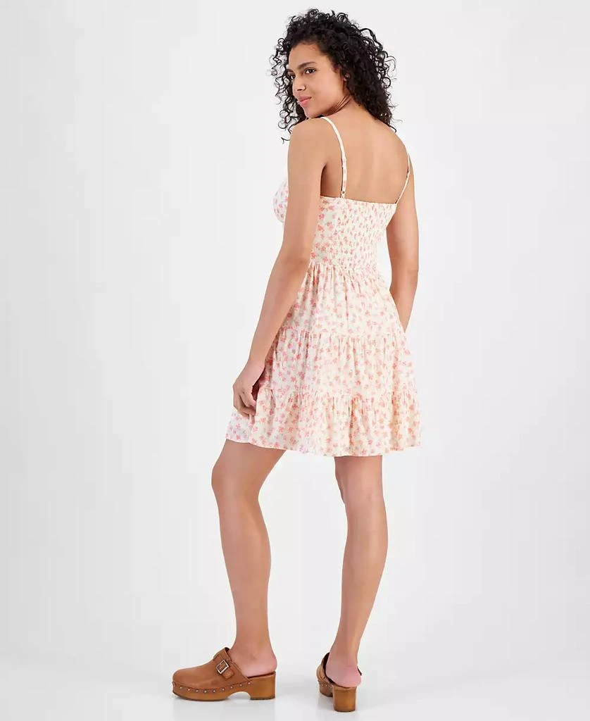Tinseltown Juniors' Printed Corset Tiered Mini Dress 2