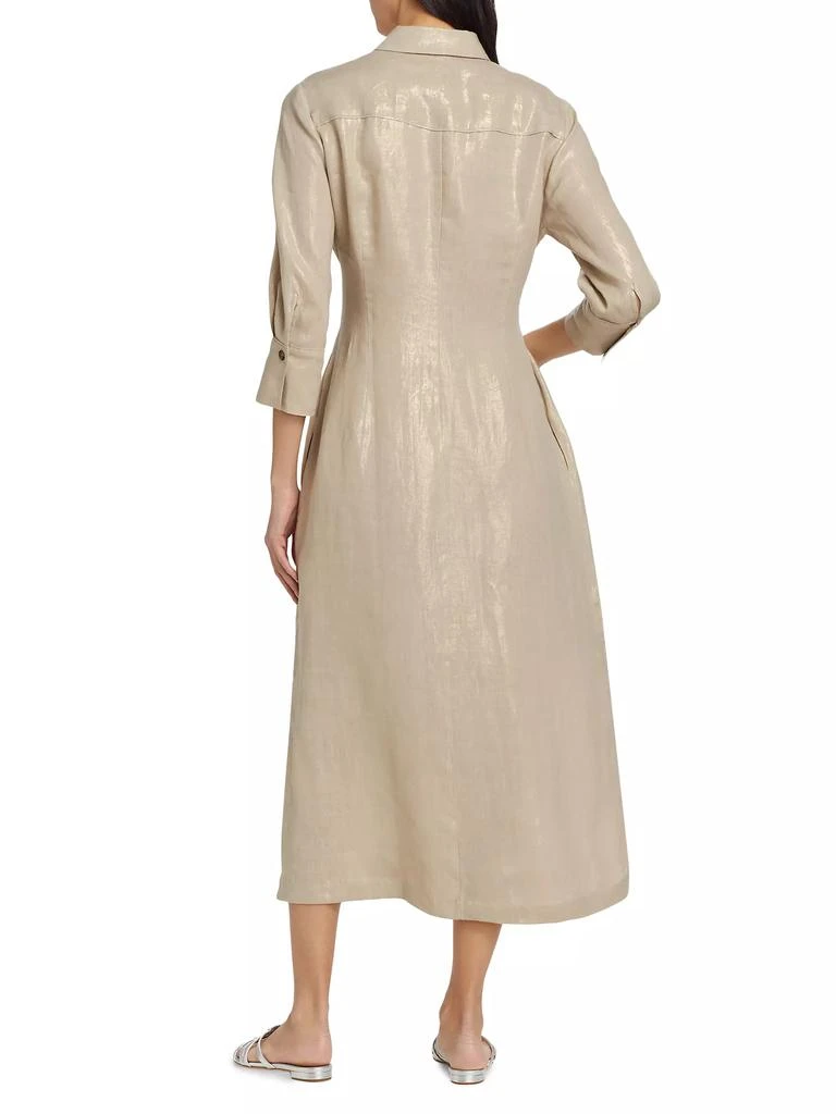 Marella Balia Laminated Linen Shirtdress 5