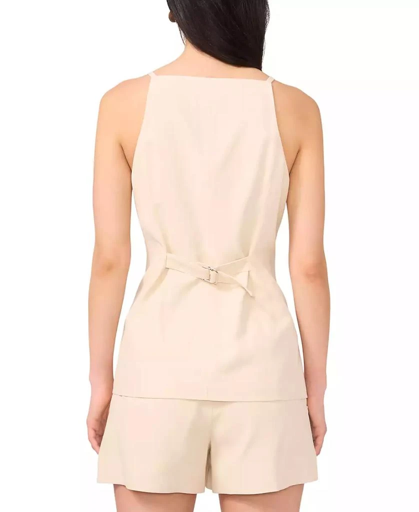 1. State Women's Square-Neck Button-Front Long Vest 3