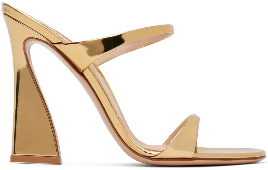 Gianvito Rossi Gold Aura Heeled Sandals 1