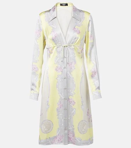 Versace Medusa Cameo silk twill shirt dress 1