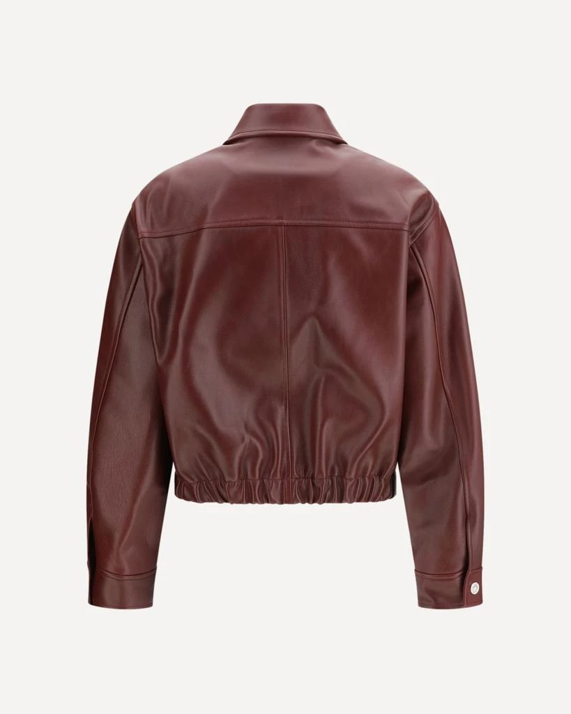 Versace Versace Elastic Hem Leather Jacket 2