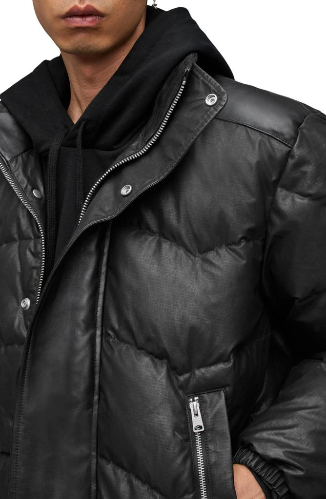 ALL SAINTS Altair Waxed Puffer Jacket with Stowaway Hood 3
