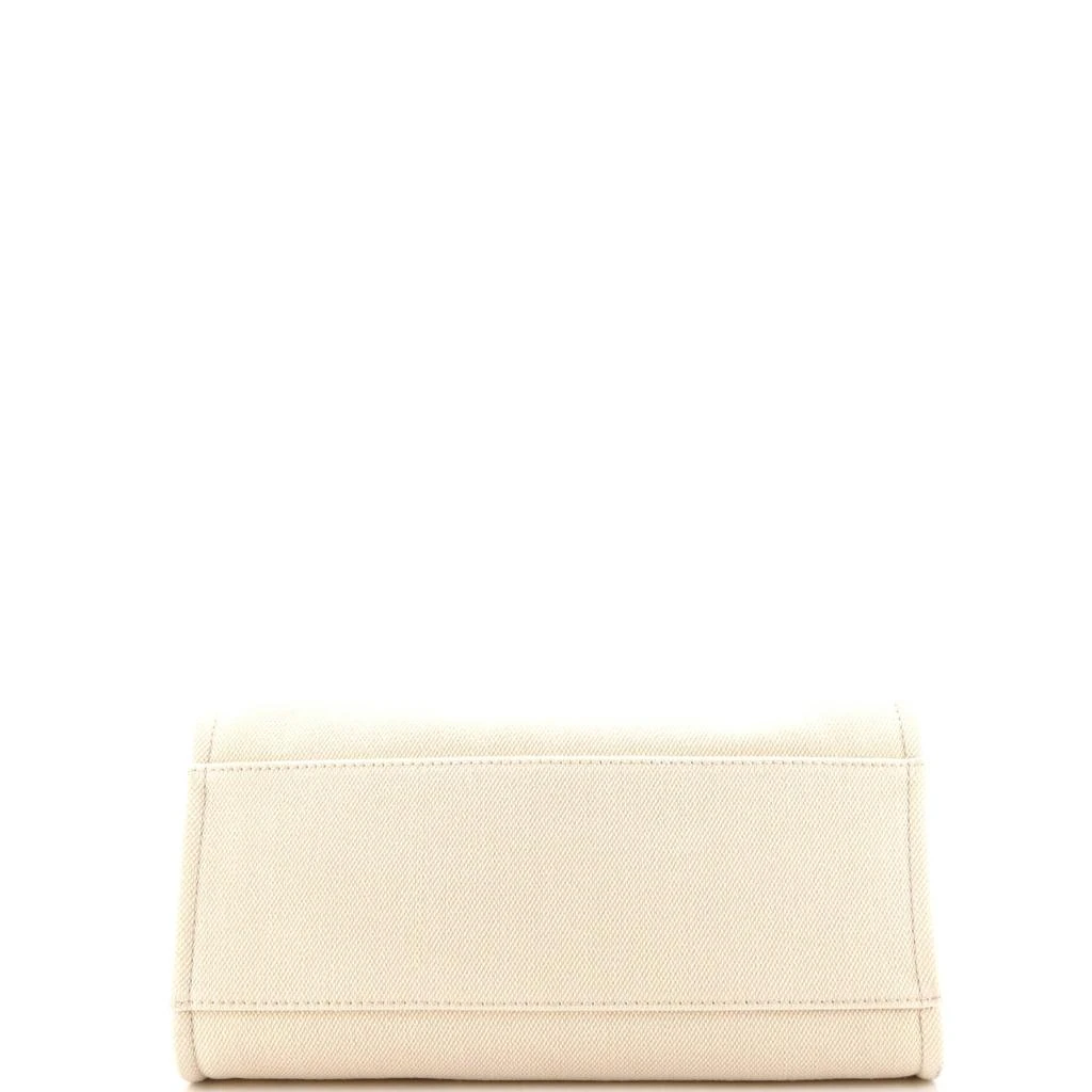 Chanel Deauville Tote Pearl Embellished Canvas Medium 6
