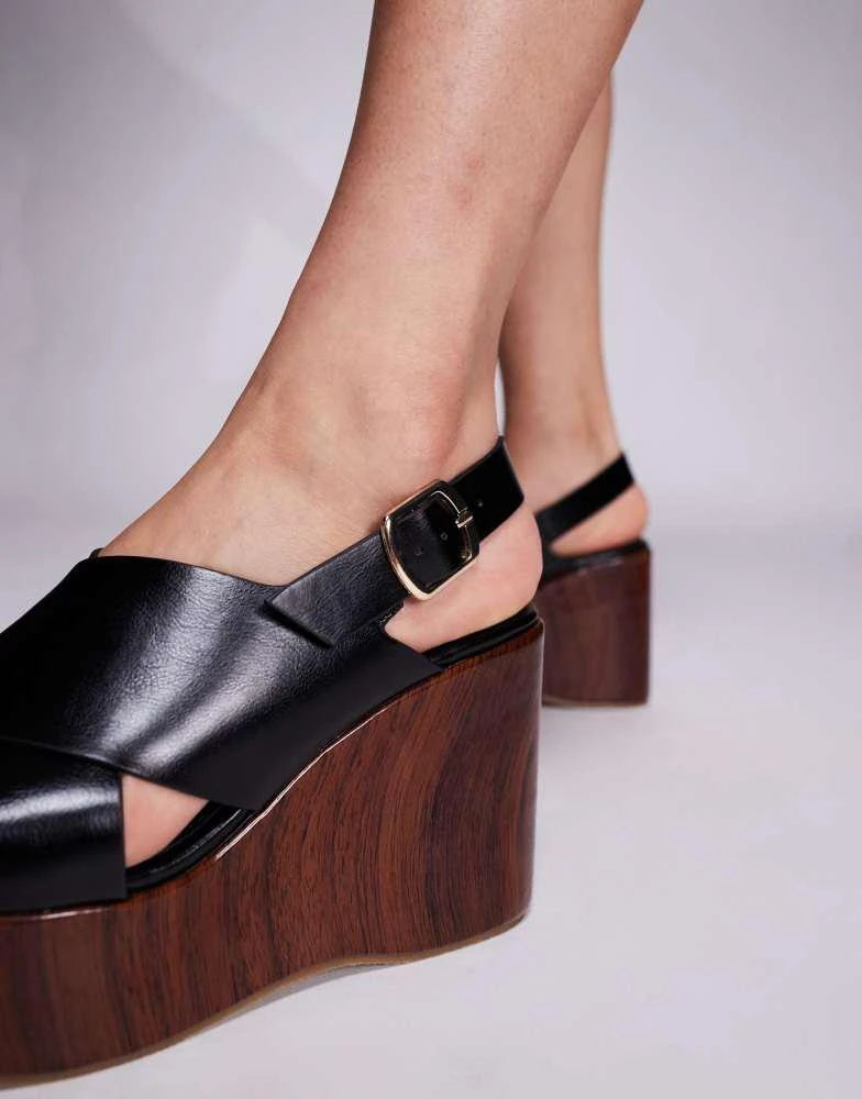 Public Desire Public Desire Tamanco mule sandals in black 3