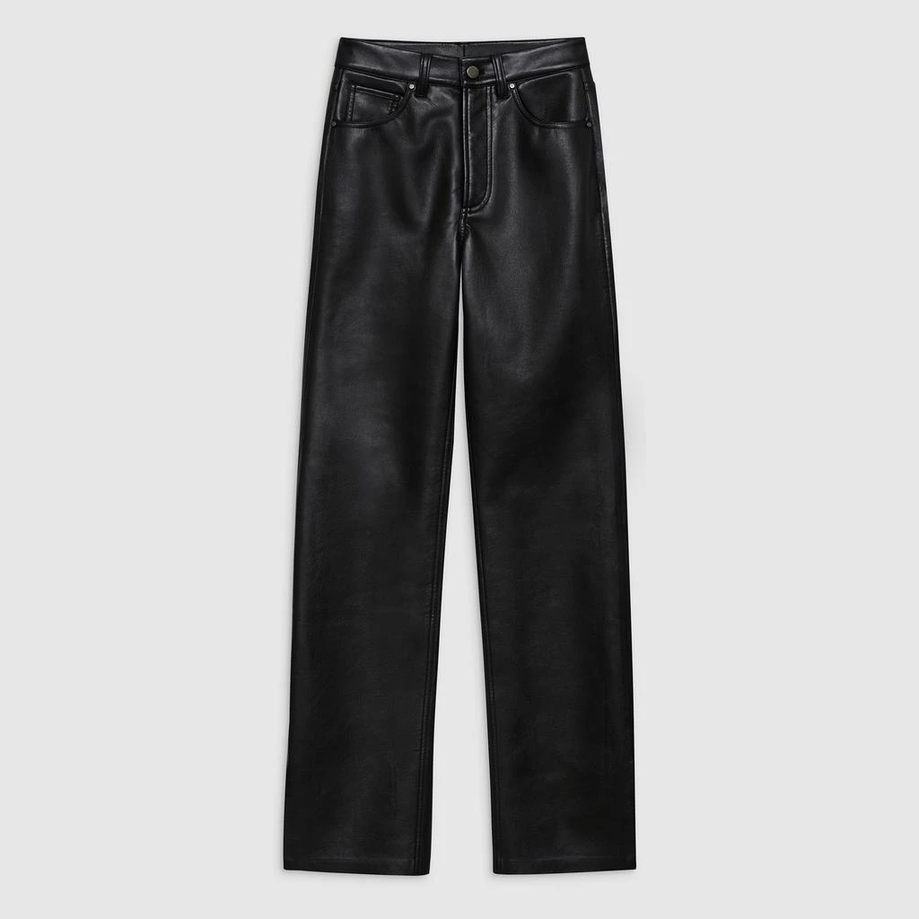 ANINE BING Roy Faux Leather-Blend Pants 1