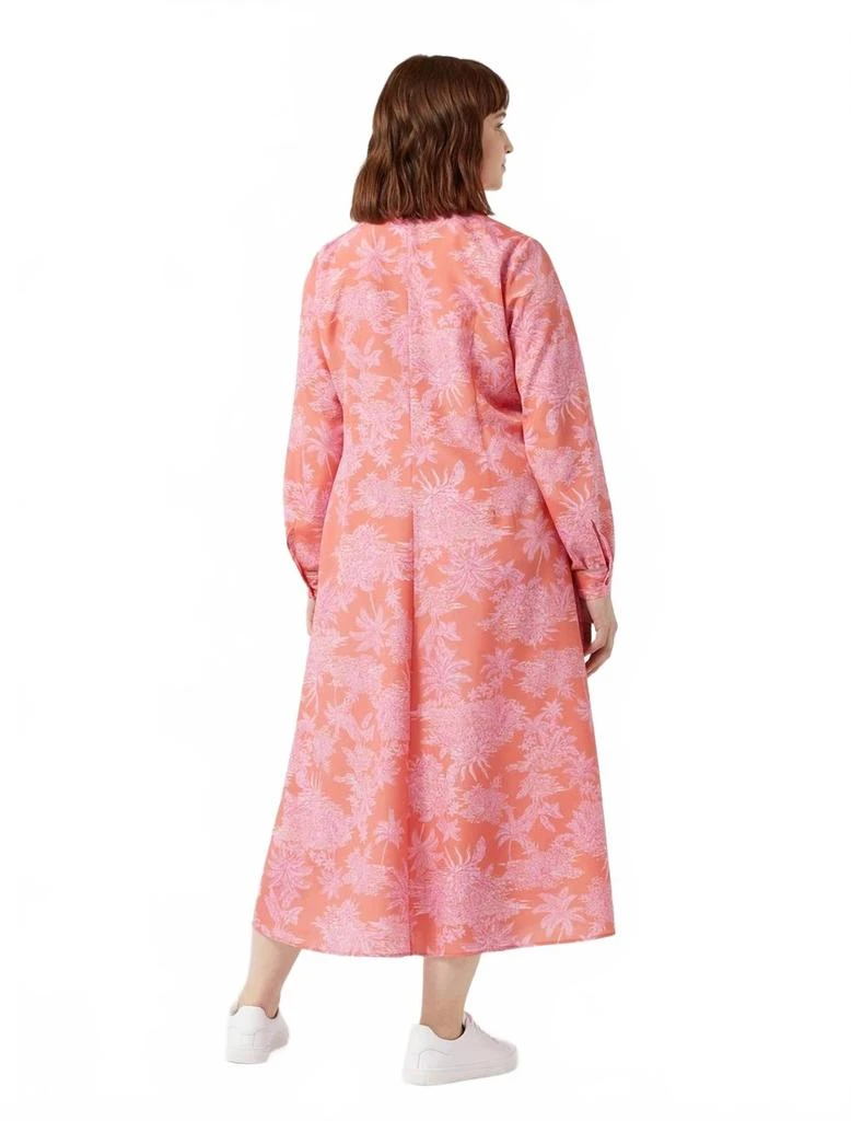 Marina Rinaldi Zona Crepe De Chine Toile Dress In Orange 2