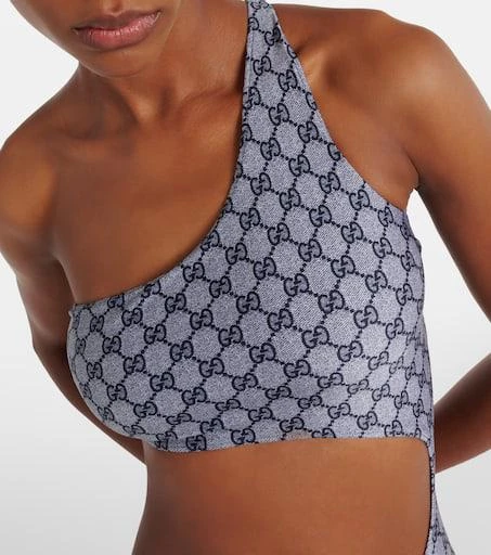 Gucci GG cutout one-shoulder swimsuit 4