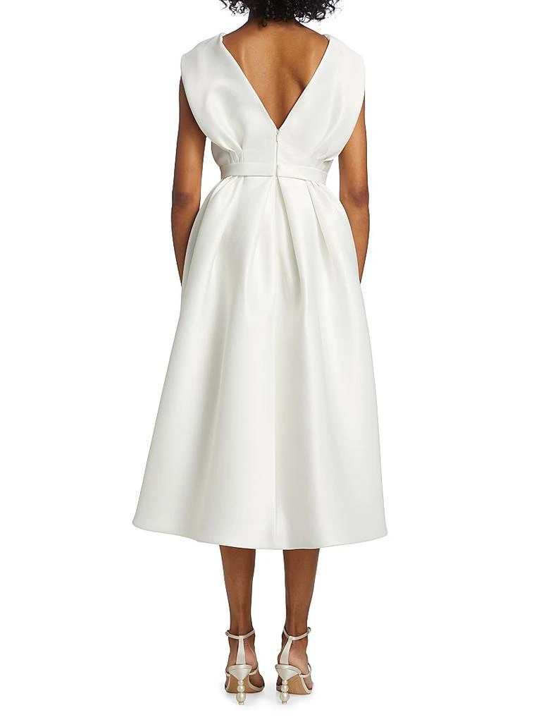 Amsale Mikado A-Line Midi-Dress 5