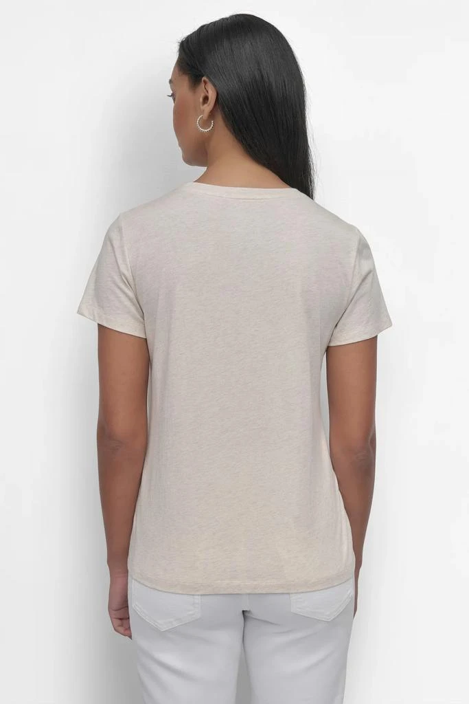 DKNY SEQUIN LOGO CREW NECK TEE 3