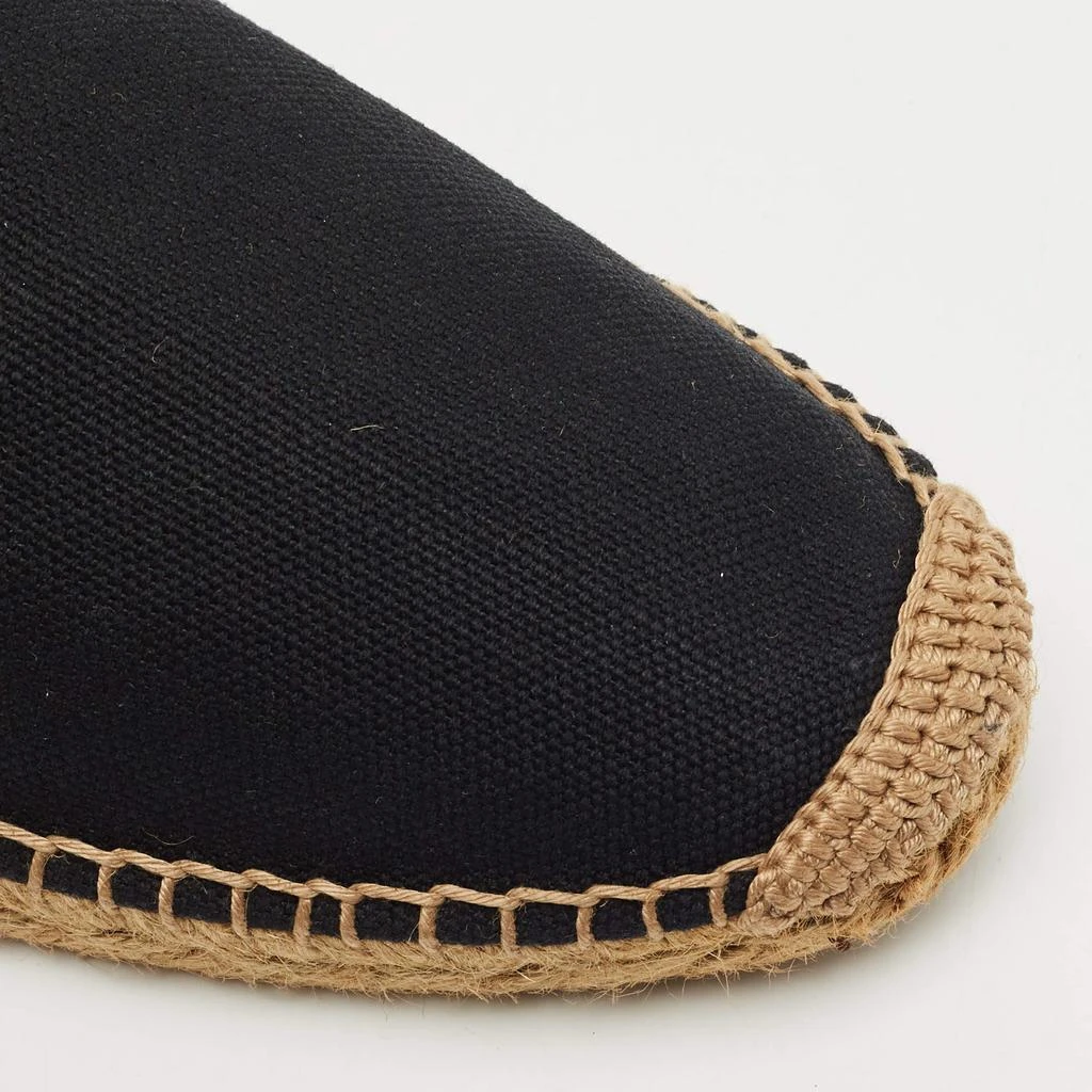 Yves Saint Laurent Saint Laurent Black Canvas Logo Embroidered Espadrilles Size 42 7
