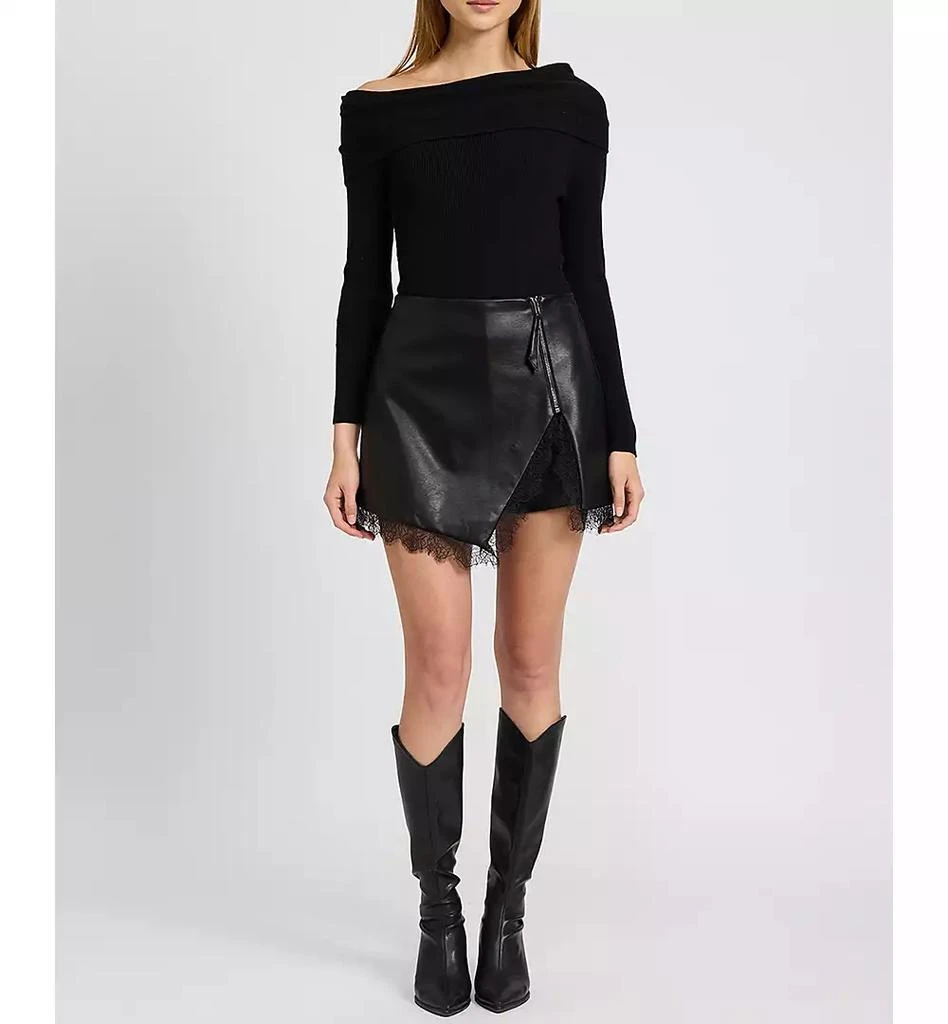 En Saison Women's Genette Long-Sleeve Sweater Bodysuit 4