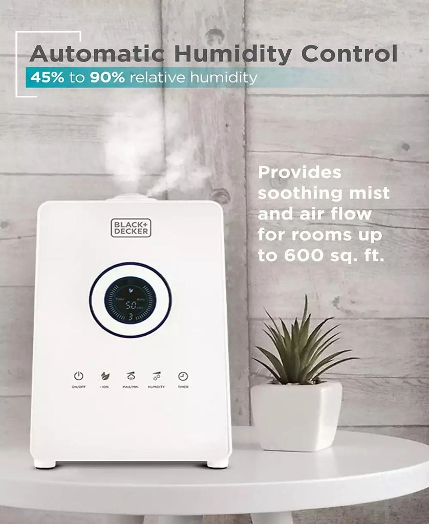 Black & Decker 5.5L Ultrasonic Humidifier Remote Ctrl - White 4