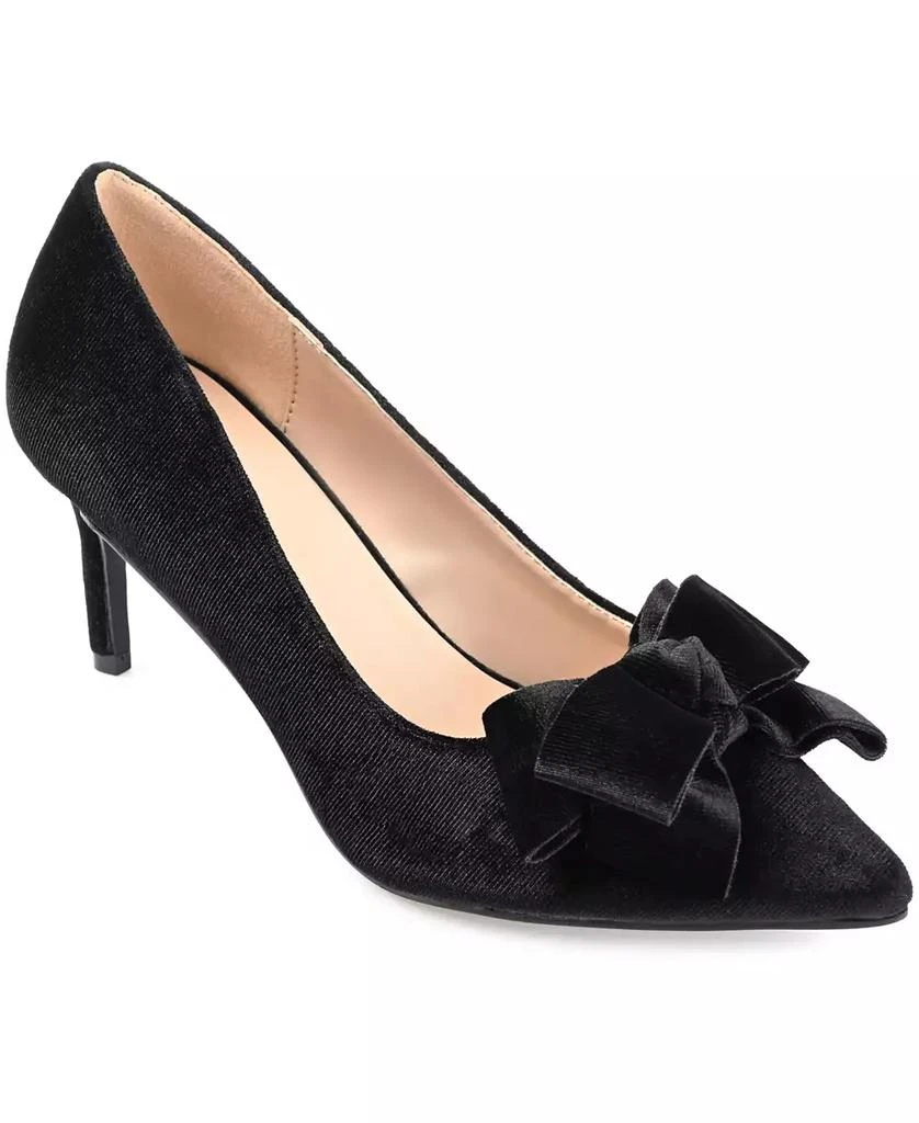 Journee Collection Women's Crystol Velvet Pumps 8