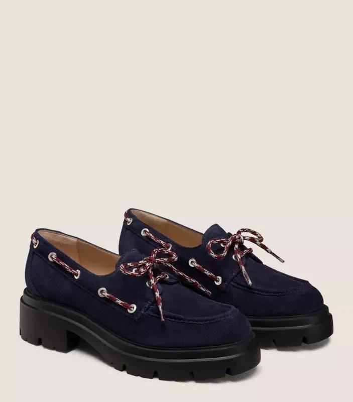 New Stuart Weitzman Hudson mocassin Black Woven Leather  with Textured Weave. Stuart Weitzman Hudson Lite Leather Loafers | Saks Fifth Avenue main image 4