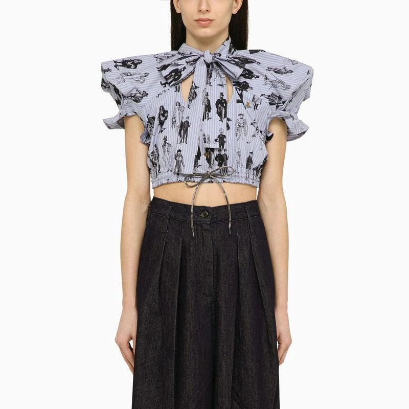Vivienne Westwood Women's Cotton Bow And Shoulder Top 1