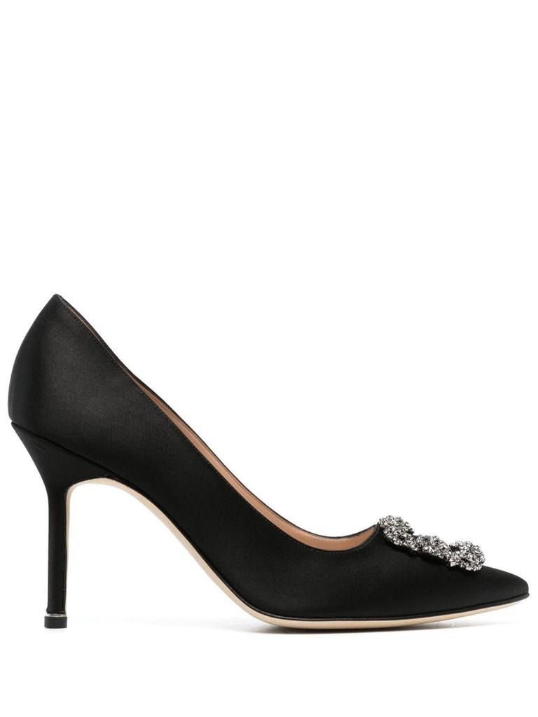 わんこです　MANOLO BLAHNIK ブラックハイヒール MANOLO BLAHNIK マノロブラニク パンプス TUBERIAN SUEDE DAIM