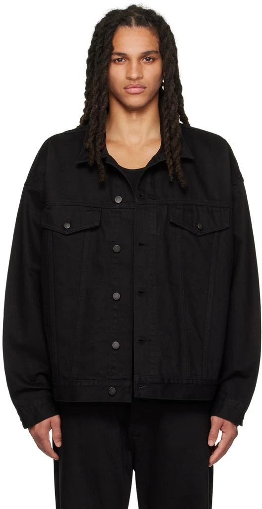 Essentials Black Patch Denim Jacket 1