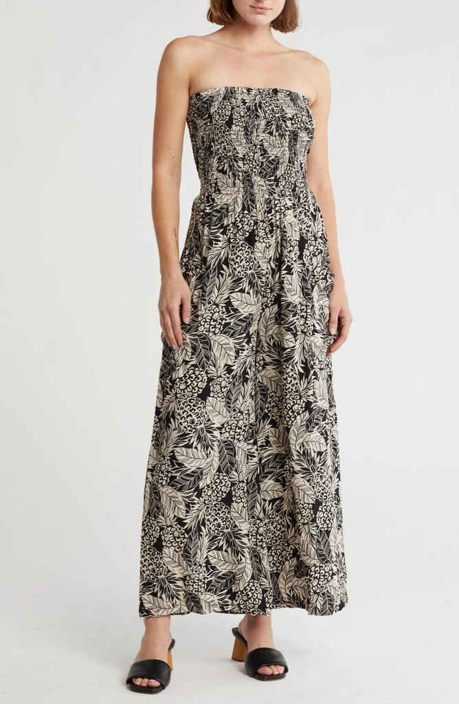 Angie Strapless Smocked Maxi Dress 1