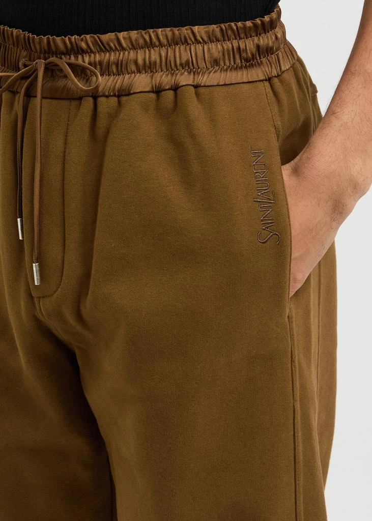 Yves Saint Laurent Logo-embroidered cotton sweatpants 5