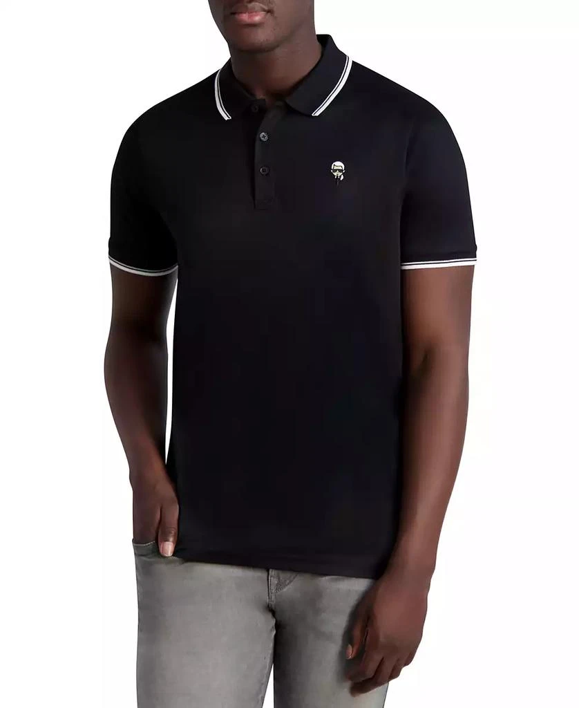 KARL LAGERFELD PARIS Men's Slim-Fit Karl Patch Tipped Polo Shirt 1