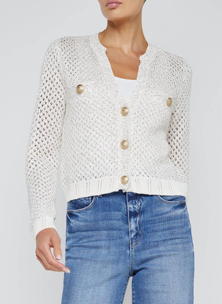 L'Agence L'Agence - Blanca Sequin Crop Cardigan