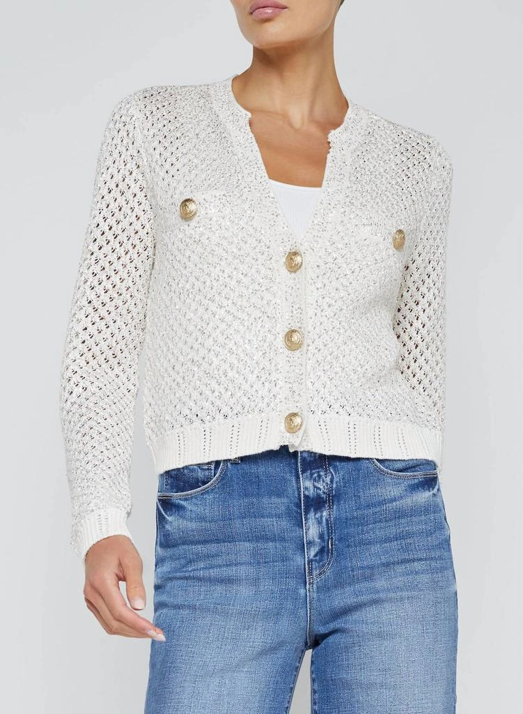 L'Agence L'Agence - Blanca Sequin Crop Cardigan 1