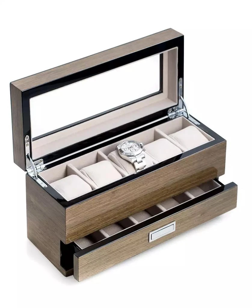 Bey-Berk Gray Wood Watch Box 1