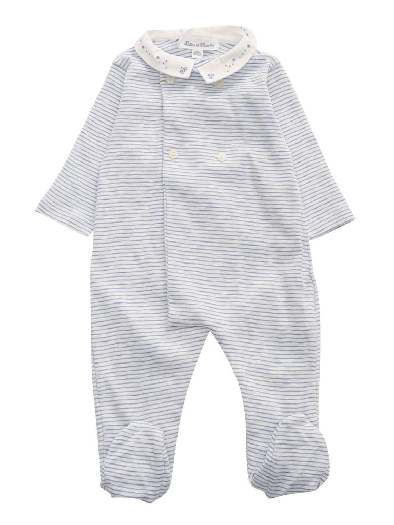 Tartine et Chocolat Tartine et Chocolat Striped Knitted Onesie Pajamas