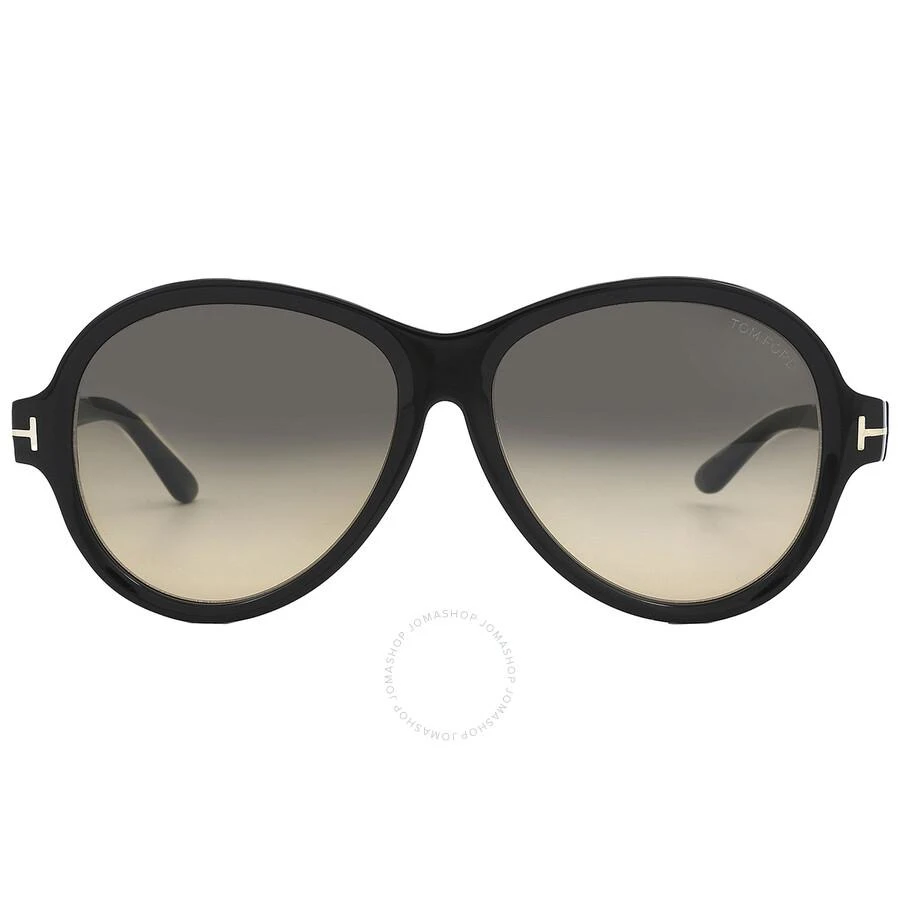 Tom Ford Camryn Smoke Gradient Oval Ladies Sunglasses FT1033 01B 59 1