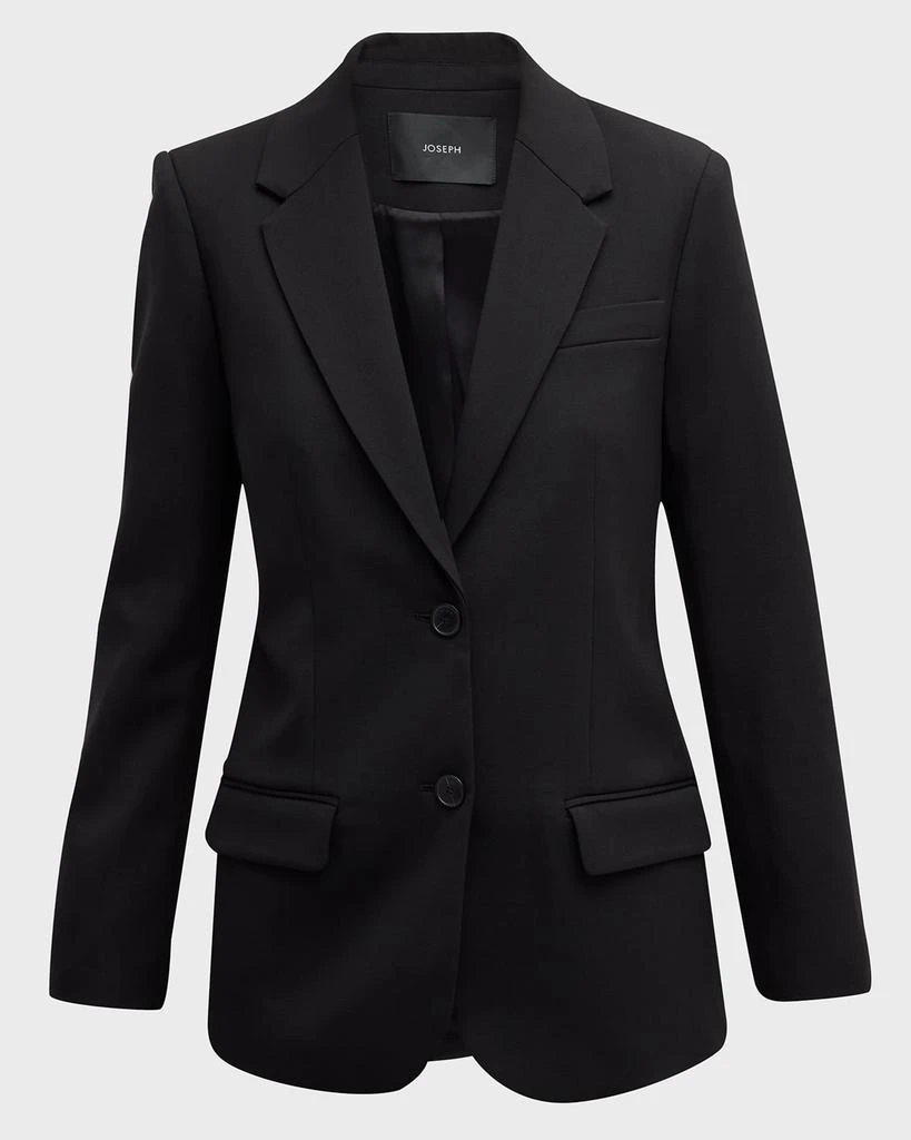 Joseph Jackie Single-Breasted Stretch Wool Blazer 2