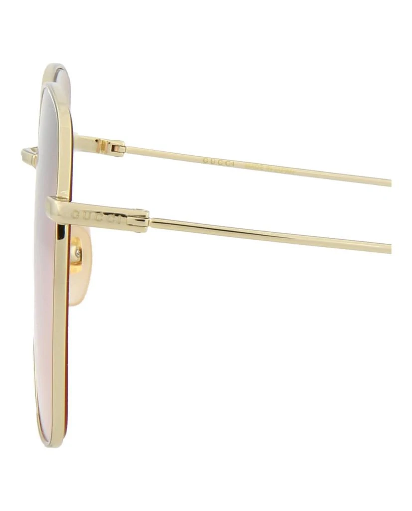 Gucci Square-Frame Metal Sunglasses 4