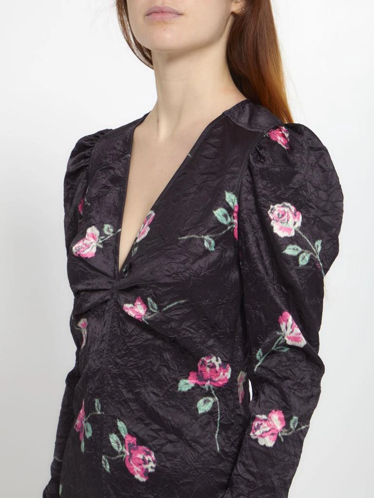 Ganni Crinkled satin dress 4