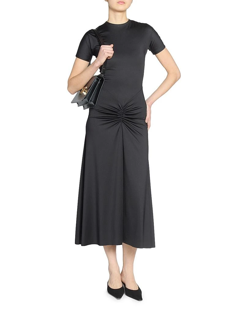 Victoria Beckham Gathered Cotton T-Shirt Midi-Dress 2
