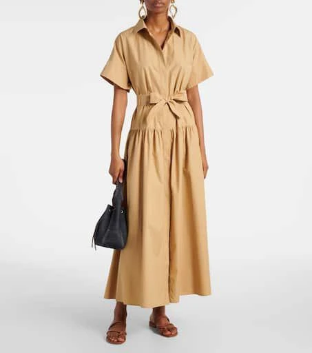 Max Mara Agoraio pleated cotton shirt dress 2