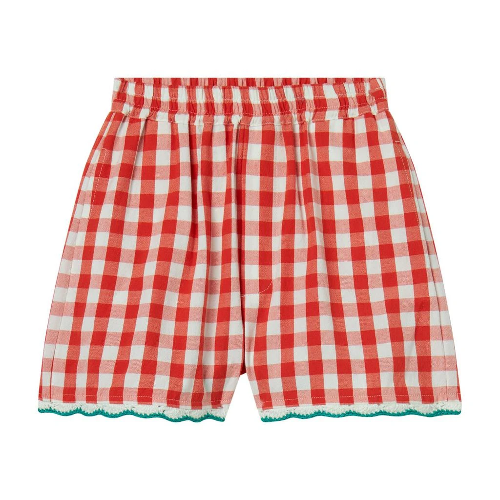 Stella McCartney Stella McCartney Kids Elasticated Waistband Check-Pattern Shorts