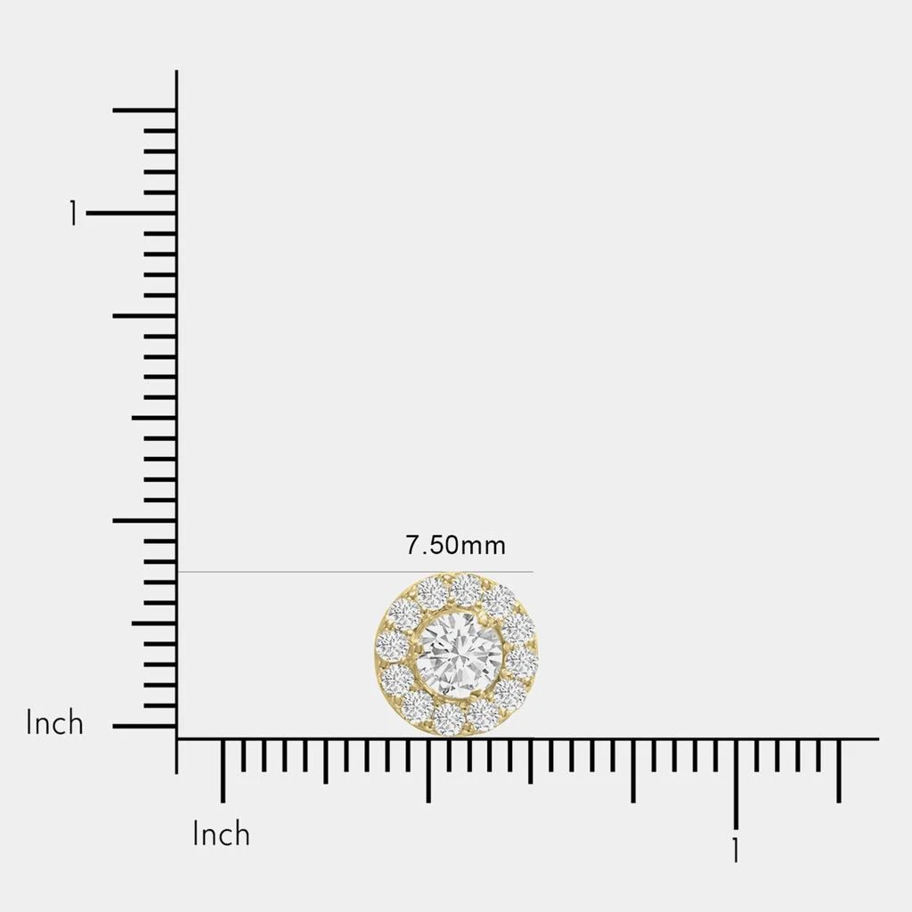 Fara 14K Yellow Gold Lab Grown Diamond Halo Earrings (3.00 Ct) 4