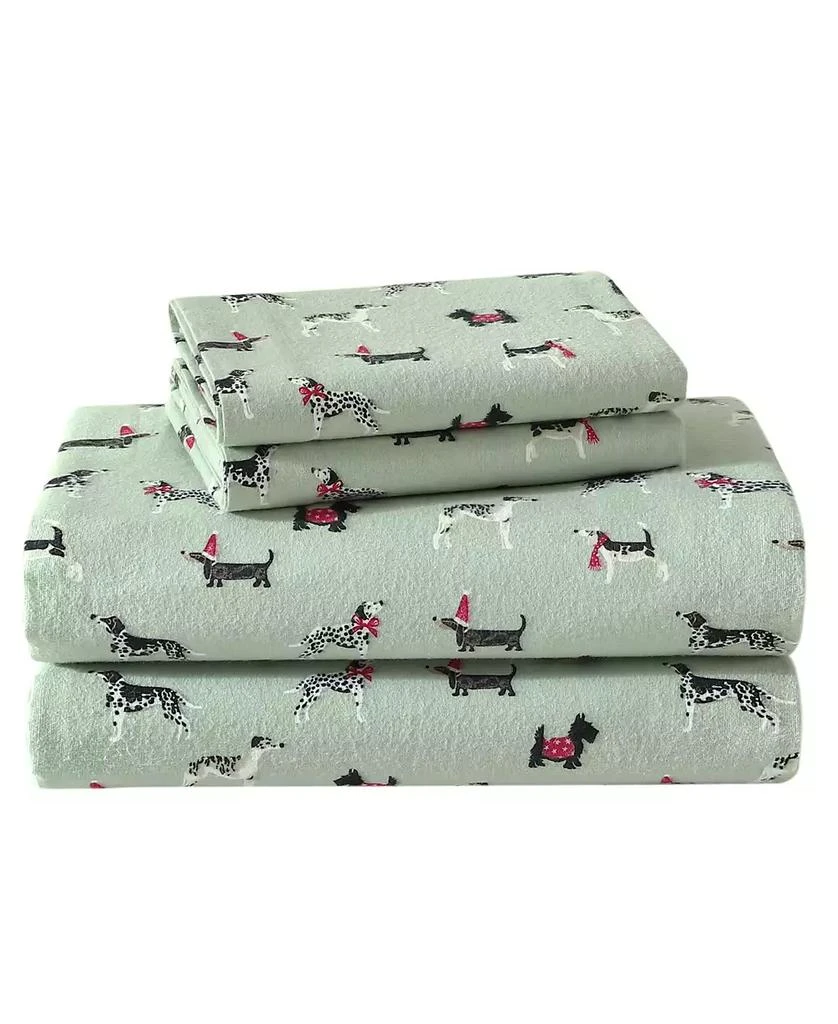 Laura Ashley Cotton Flannel 3 Piece Sheet Set, Twin 1