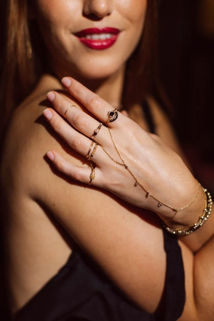 预计3周后发货 YAY Paris Bague Frida - Spinelle - Or 3