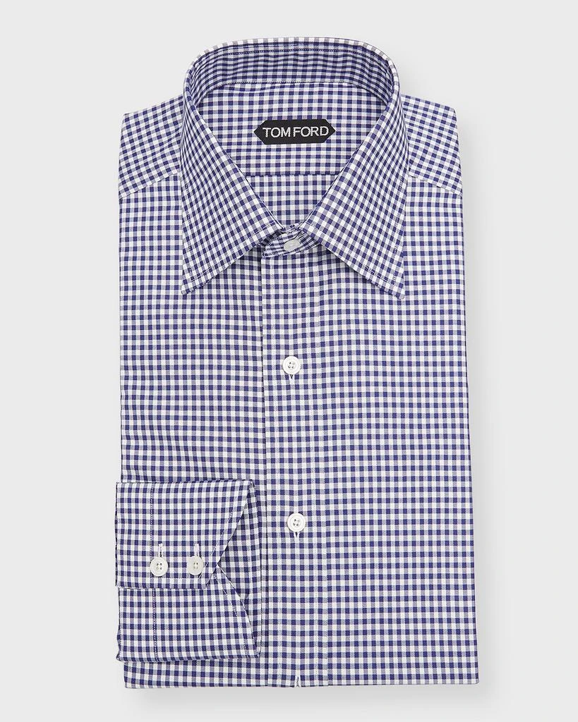 Tom Ford Men's Gingham Check Slim Fit Dress Shirt 1