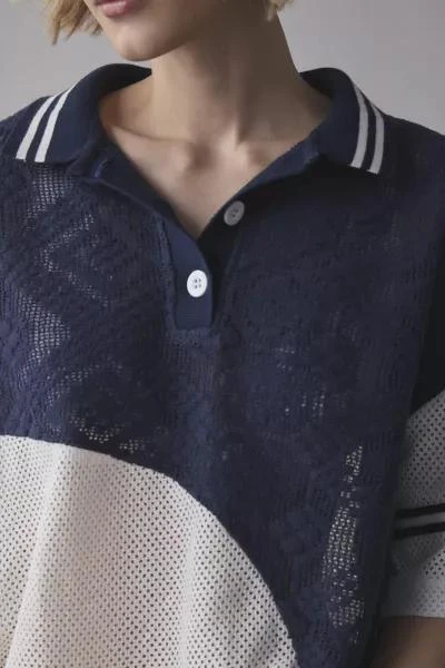 BDG BDG Billie Oversized Lace Polo Shirt 3
