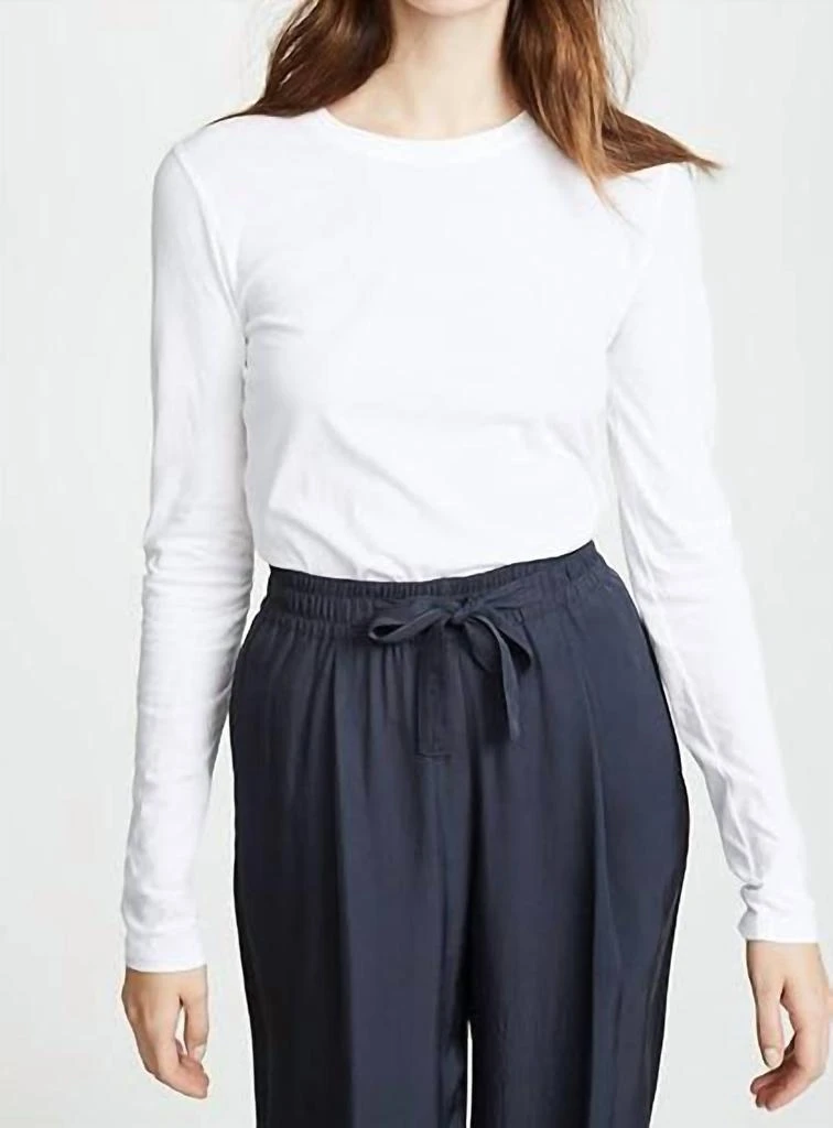 Vince Essential Crew Neck Tee In Optic White 1