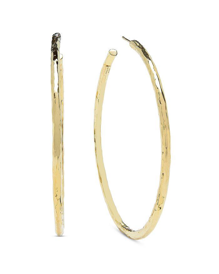 Ippolita 18K Yellow Gold Classico Hammered Extra Large Hoop Earrings